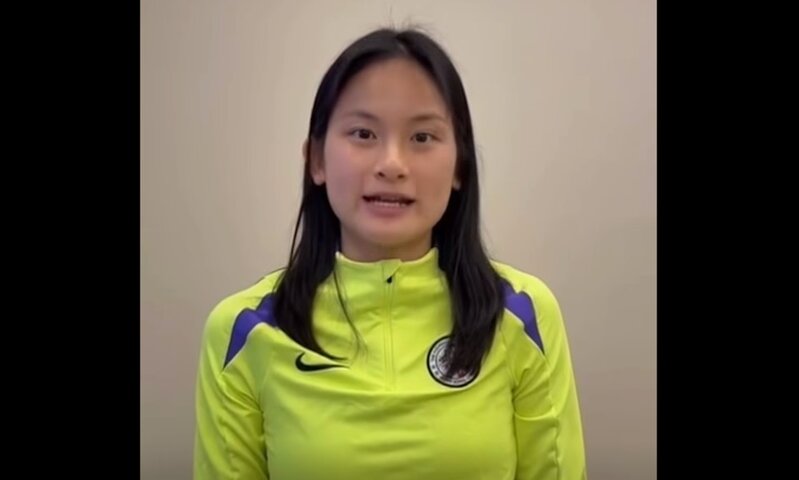 女足隊長馬澤純表示現時隊伍留在酒店，多謝各界關心。（足總 facebook）.jpg