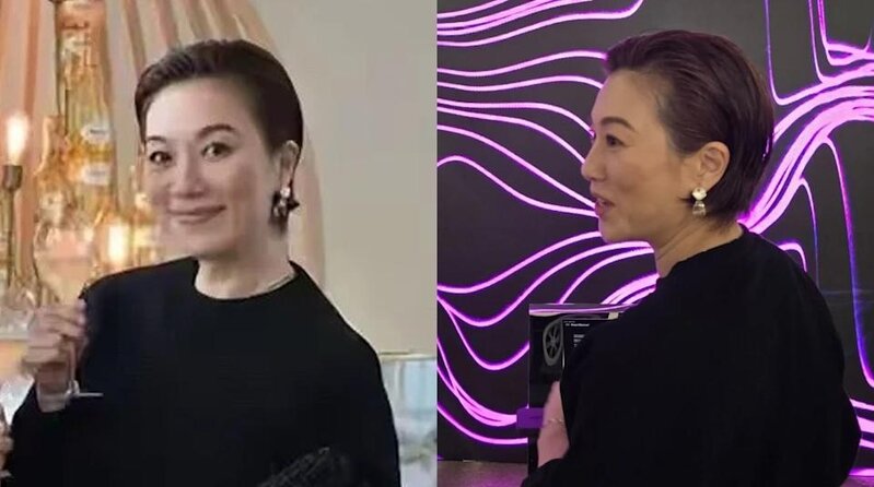 1 張可頤在香港參觀藝術展，只見她以「All Back」短髮造型登場，型格十足！（小紅書圖片）.jpg