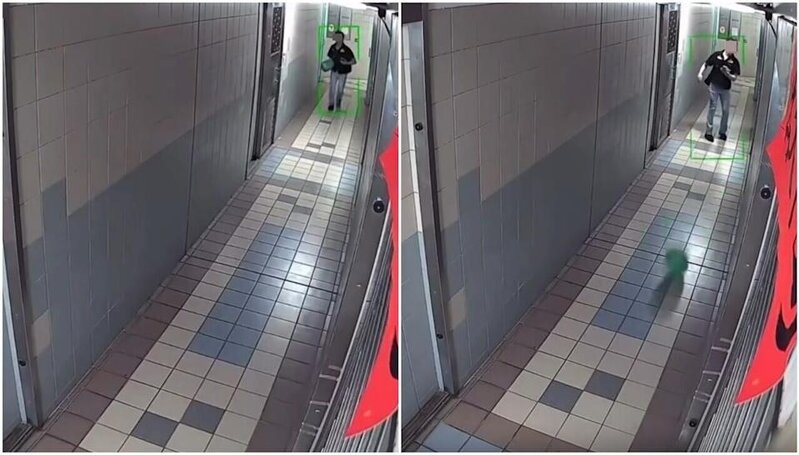 快遞員遠距離投擲包裹 網民揶揄：被送貨耽誤的手球隊員.jpg